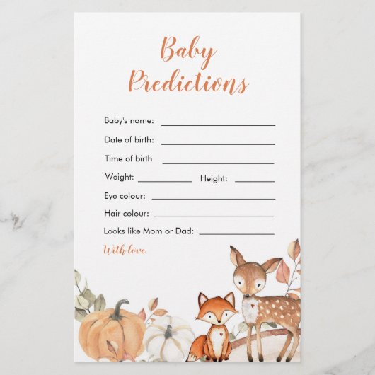 Woodland Oh Boy Pumpkin Baby Prediction (Voorkant)