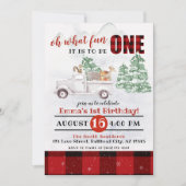 Woodland Oh, wat leuk dat het één eerste verjaarda Kaart (Voorkant)