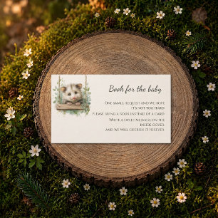 Woodland Opossum Baby Shower • Books for Baby Visitekaartje