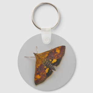 Woodland Oranje Moth Sleutelhanger