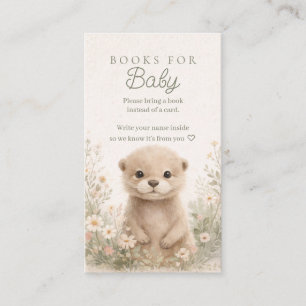 Woodland Otter Baby Shower Boeken voor Baby Instee Visitekaartje