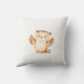 Woodland OWL Baby Birth Stats Coussin (Verso)