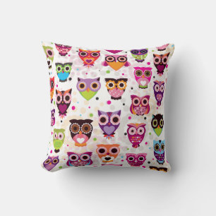 Woodland Owl Forest Hoot Night Couch Sierkussen
