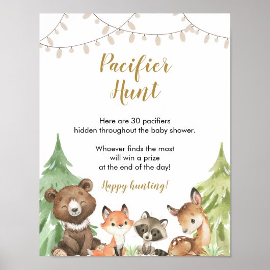 Woodland Pacifier Hunt Poster (Voorkant)