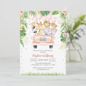 Woodland Party Animals Baby Shower Invitation (Debout devant)