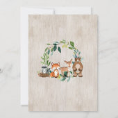 Woodland Party Animals Boy Birthday Invitation (Dos)