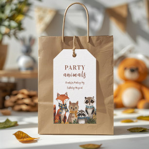 Woodland Party Animals Verjaardag Bos Dieren Cadeaulabel