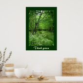 Woodland Path Denk Groen Poster (Keuken)