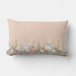 Woodland Peach Lamb Lumbar Pillow Kussen