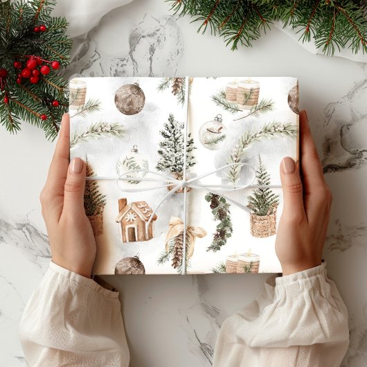 Woodland Pine Christmas Cadeaupapier