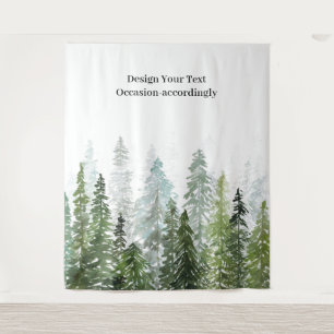 Woodland Pine Forest Fotobehang Foto Achtergrond Wandkleed