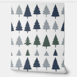 Woodland Pine Trees Peel and Stick Accent Wall Behang