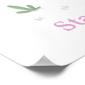 Woodland Pink Cheeky Fox - Speelse Doodle Animal Poster (Hoek)