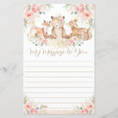 Woodland Pink Floral 1st Birthday Capsule Message (Voorkant)