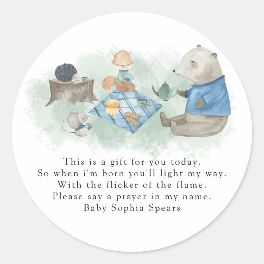 Woodland - Prayer Candle Label (Voorkant)