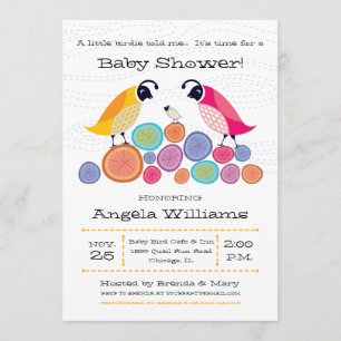 Woodland Quail Baby shower Invitation Kaart