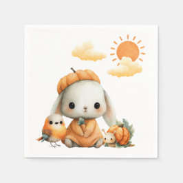 Woodland Rabbit Snail Bird Fall Kids' Birthday  Servet