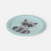 Woodland Raccoon Papieren Bordje (Gekanteld)
