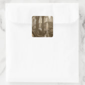 Woodland Realm-concept Vierkante Sticker (Tas)