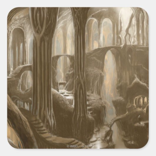 Woodland Realm-concept Vierkante Sticker (Voorkant)