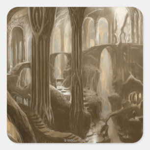 Woodland Realm Concept Vierkante Sticker