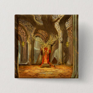 Woodland Realm Throne Room Concept Vierkante Button 5,1 Cm