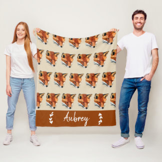 Woodland Red Fox | Gepersonaliseerd Fleece Deken