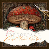 Woodland Red Spotted Mushroom Decoupage Craft Tissuepapier
