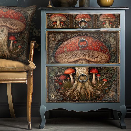 Woodland Red Spotted Mushroom Decoupage Craft Tissuepapier