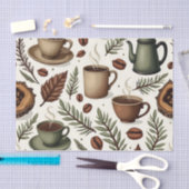 Woodland Roast: Rustic Coffee Gift Wrap Tissuepapier (Craft)
