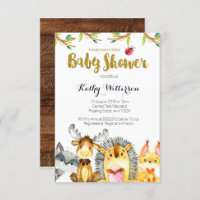 Woodland Rustic Creatures Baby shower