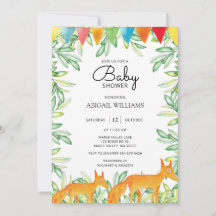 Woodland Safari Fox Moeder en Baby Baby shower