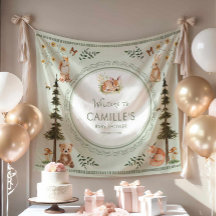 Woodland Sage Groene Baby Shower Welkom