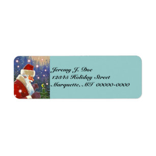 Woodland Santa & Natural Tree Topper Chickadee Etiket