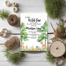Woodland schattige dieren vos wild een baby shower