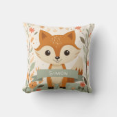 Woodland Schattige Fox, Baby Animals, Gepersonalis Kussen (Voorkant)