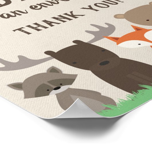 Woodland schrijft Jouw naam en Adres op Envelope Poster (Hoek)