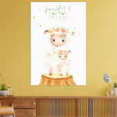 Woodland Sheep Animal Soft Baby Mom Canvas Afdruk (Insitu (Woonkamer))