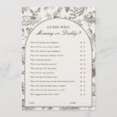 Woodland Sketched Guess Who Game Card Kaart (Voorkant)