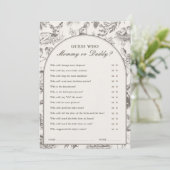 Woodland Sketched Guess Who Game Card Kaart (Staand voorkant)