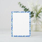 Woodland Sky Blue camouflage met wit Briefkaart (Staand voorkant)