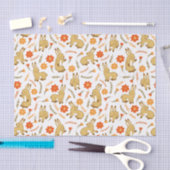 Woodland Spring Bunny Rabbit Floral Tissuepapier (Craft)