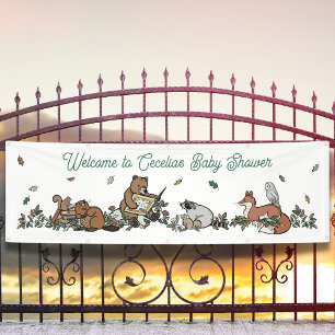 Woodland Storybook Baby shower Welkom Spandoek