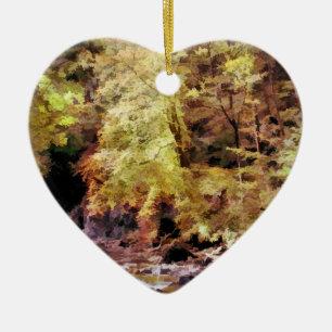 WOODLAND STREAM KERAMISCH ORNAMENT