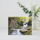 Woodland Stream met het troostende Bijbelbericht Kaart (Staand voorkant)