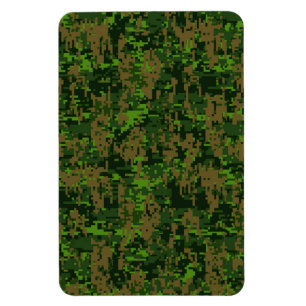 Woodland Style Digital Camouflage Accent Decor Magneet