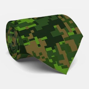 Woodland Style Digital Camouflage Stropdas