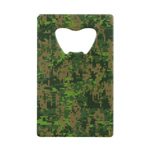 Woodland Style Digital Green Camouflage Accent Kredietkaart Flessenopener