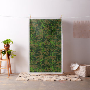 Woodland Style Digital Green Camouflage Accent Stof