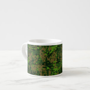 Woodland Style Green Digital Camouflage Espresso Kop
